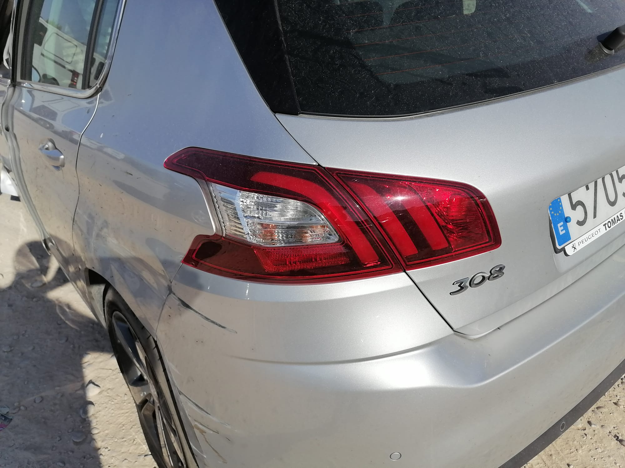 PEUGEOT 308 T9 (2013-2021) Левая задняя внутренняя ручка открытия 98201553W 19005856