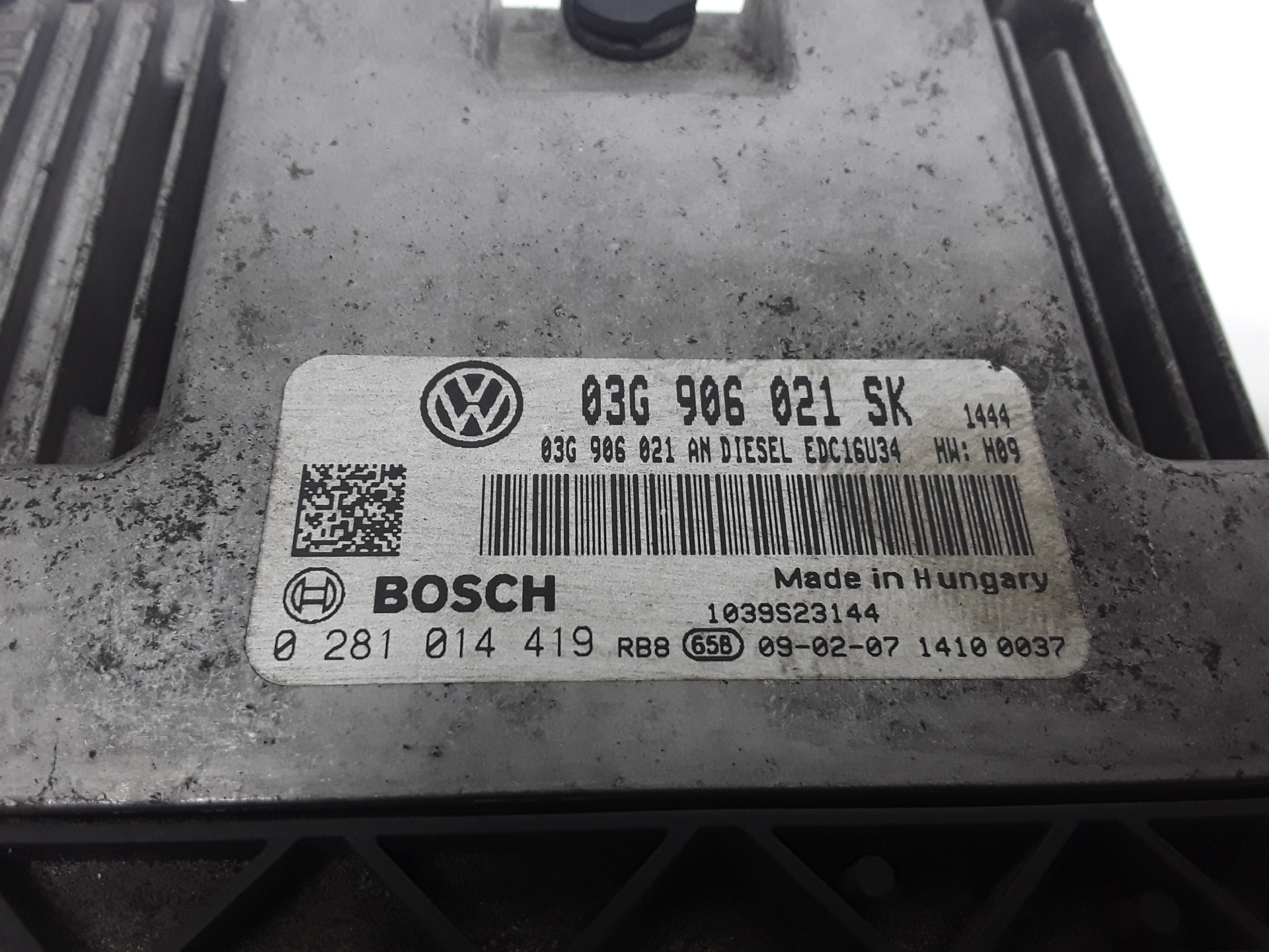 SEAT Toledo 3 generation (2004-2010) Moottorin ohjausyksikkö ECU 03G906021SK 19109177