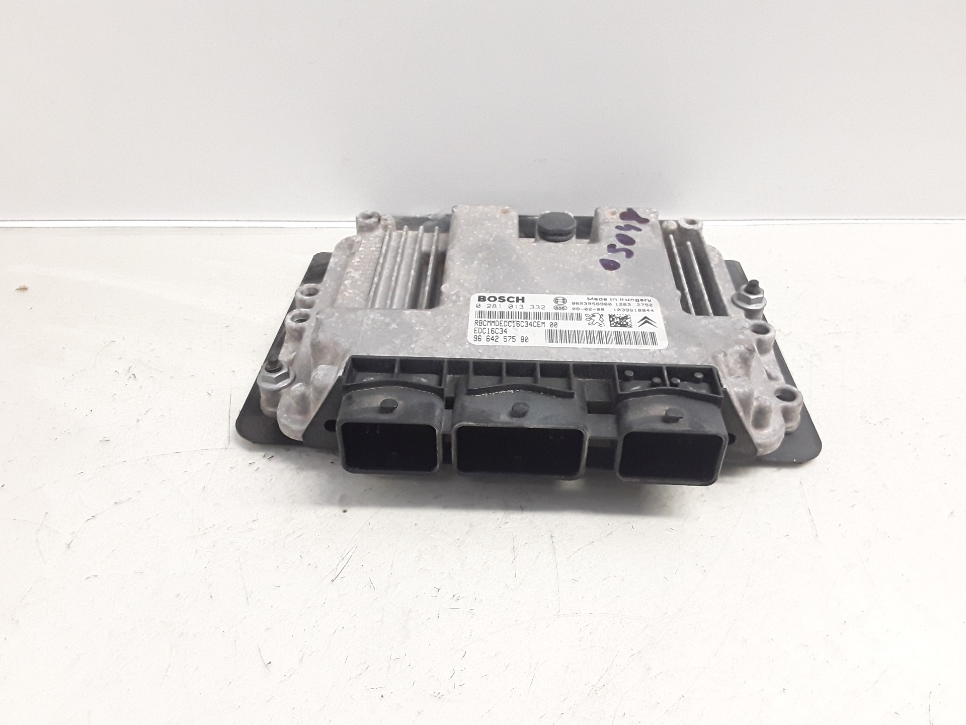 PEUGEOT 308 T7 (2007-2015) Engine Control Unit ECU 0281013332 25945723