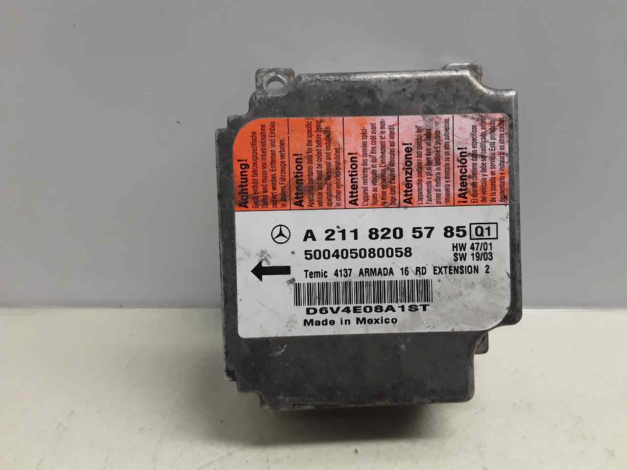 MAZDA Premacy CP (1999-2005) SRS Control Unit A2118205785 25626243