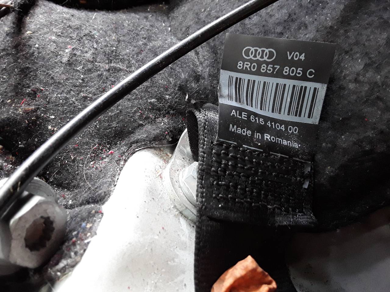 AUDI A6 C6/4F (2004-2011) Rear Right Seatbelt 8R0857805C 19093262