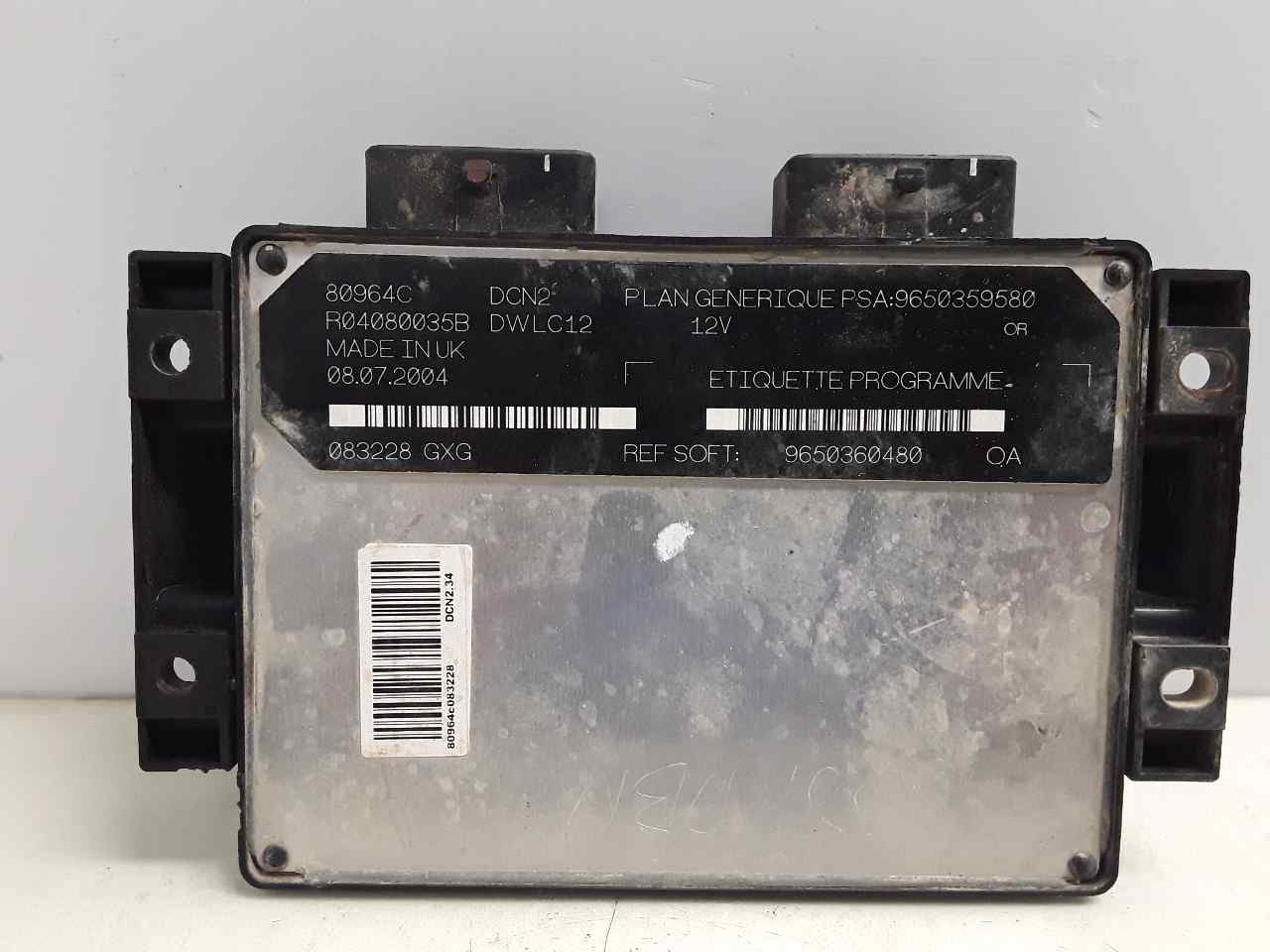 CITROËN Berlingo 1 generation (1996-2012) Блок за управление на двигателя ECU 9650359580 25623896